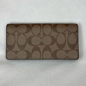 NWOT Coach Wallet Checkbook Cover Money Holder Case